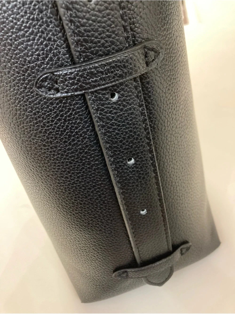 Black Low Key Bucket Tote